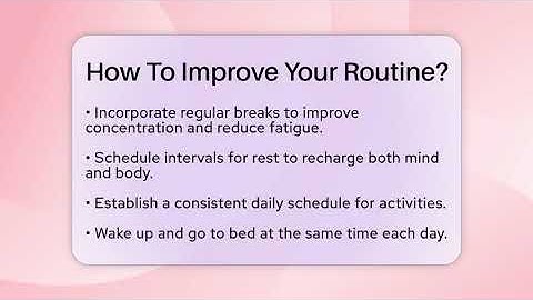 How To Improve Your Routine? - The Personal Growth Path