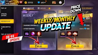 New Membership Adjustment Ob 44 Update 😮 | Ob 44 Update Changes Free Fire | Free Fire New Event