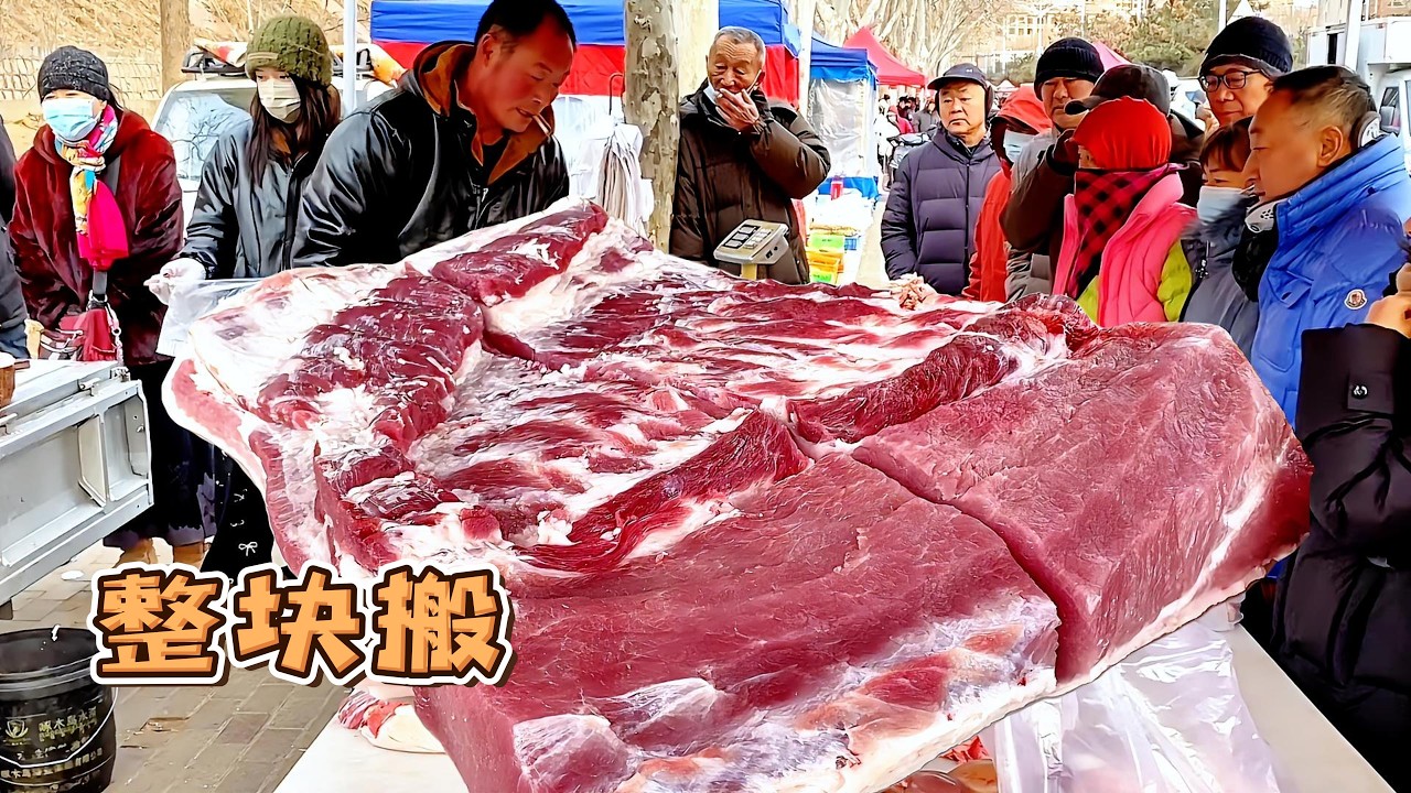 華哥今天可掏上了，500公斤大肥豬一下賣一頭豬，大姊一人包圓個大前槽，這下過癮了【玖叔v​​log】#pork #猪肉 #玖叔vlog#华哥猪肉#玖叔猪肉#豬肉