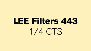 LEE Filters 443 - 1/4 CTS screen (Color Correction) - 10 hours 4K Color Gel Test