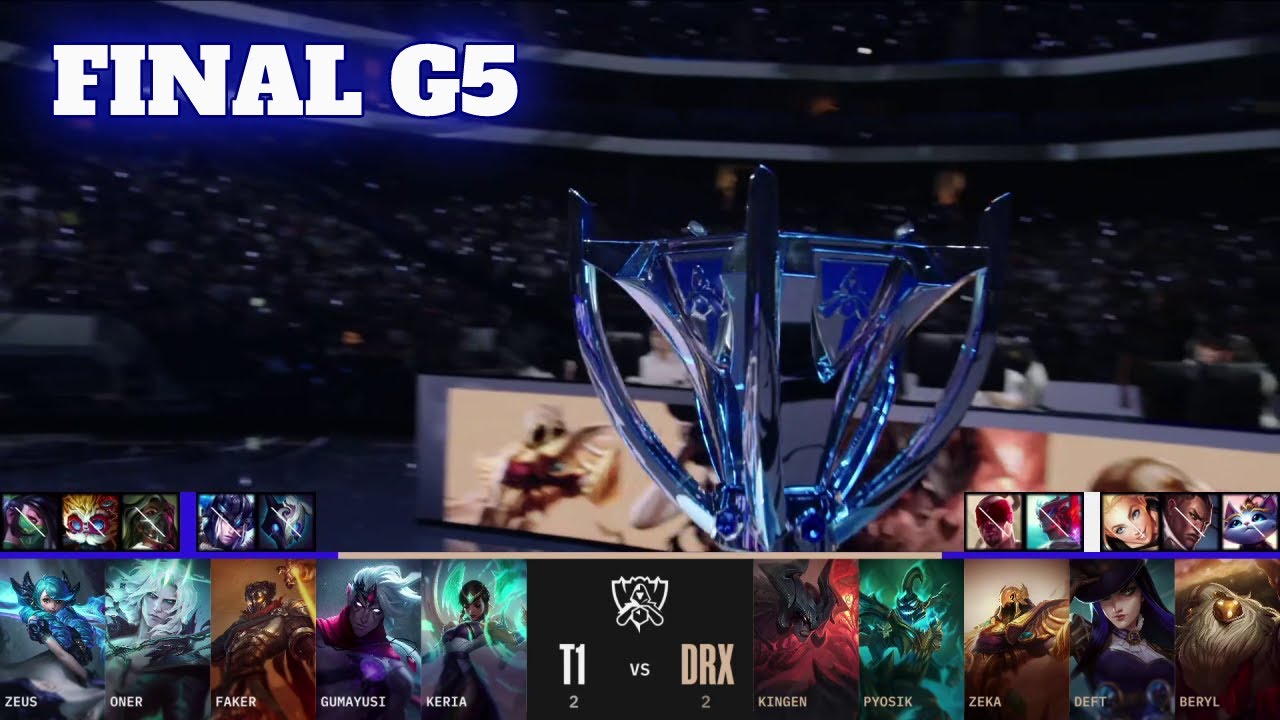 T1 vs DRX - Game 5 Grand Finals LoL Worlds 2022 DRX vs T1 - G5 full game