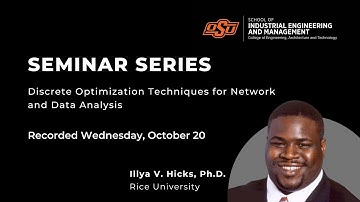 Fall Seminar Series - Dr. Illya V. Hicks, Rice University