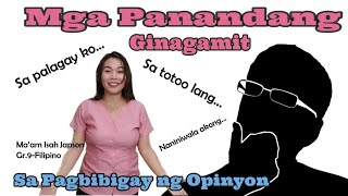 Mga Panandang Ginagamit sa Pagbibigay ng Opinyon