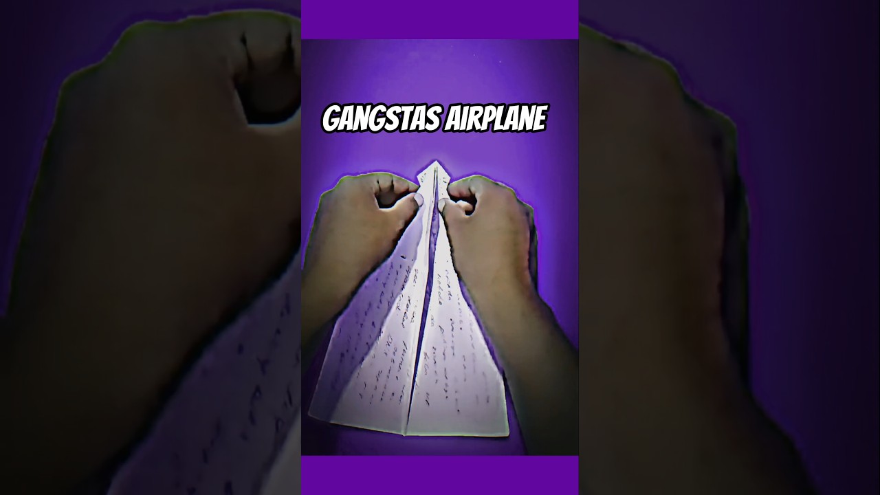 Gangstas Style Paper Airplane ✈️💵 | Epic Origami in 15 Seconds! #shorts