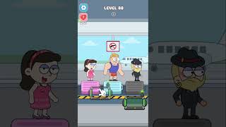 Happy Puzzle Level 88 Airport security check fail! 🧳 Gun found in the luggage? ✈️🚨#games #shorts