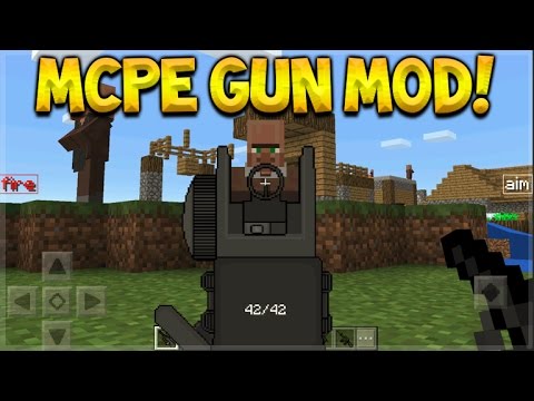 Mcpe Gun Mod Minecraft Pocket Edition 1 0 Machine Guns Shotguns Snipers More Youtube