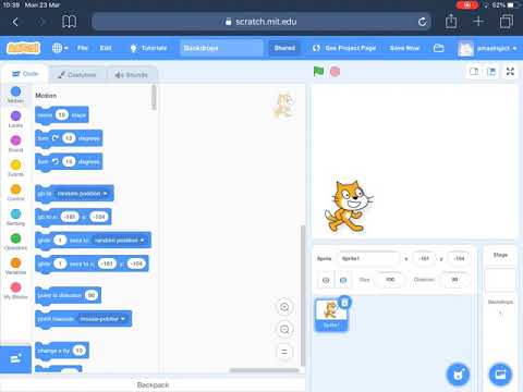 Changing backdrops on Scratch
