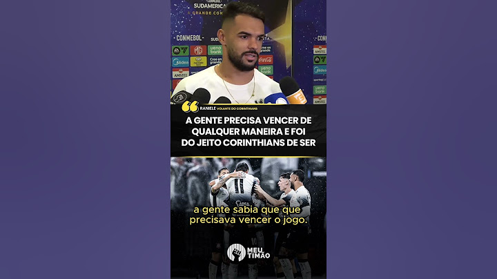 RANIELE ANALISA VITÓRIA DO CORINTHIANS NA SUL-AMERICANA