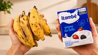 🔴MORRIA E NÃO SABIA É só misturar BANANA no CREME DE LEITE e não precisa mais comprar no mercado