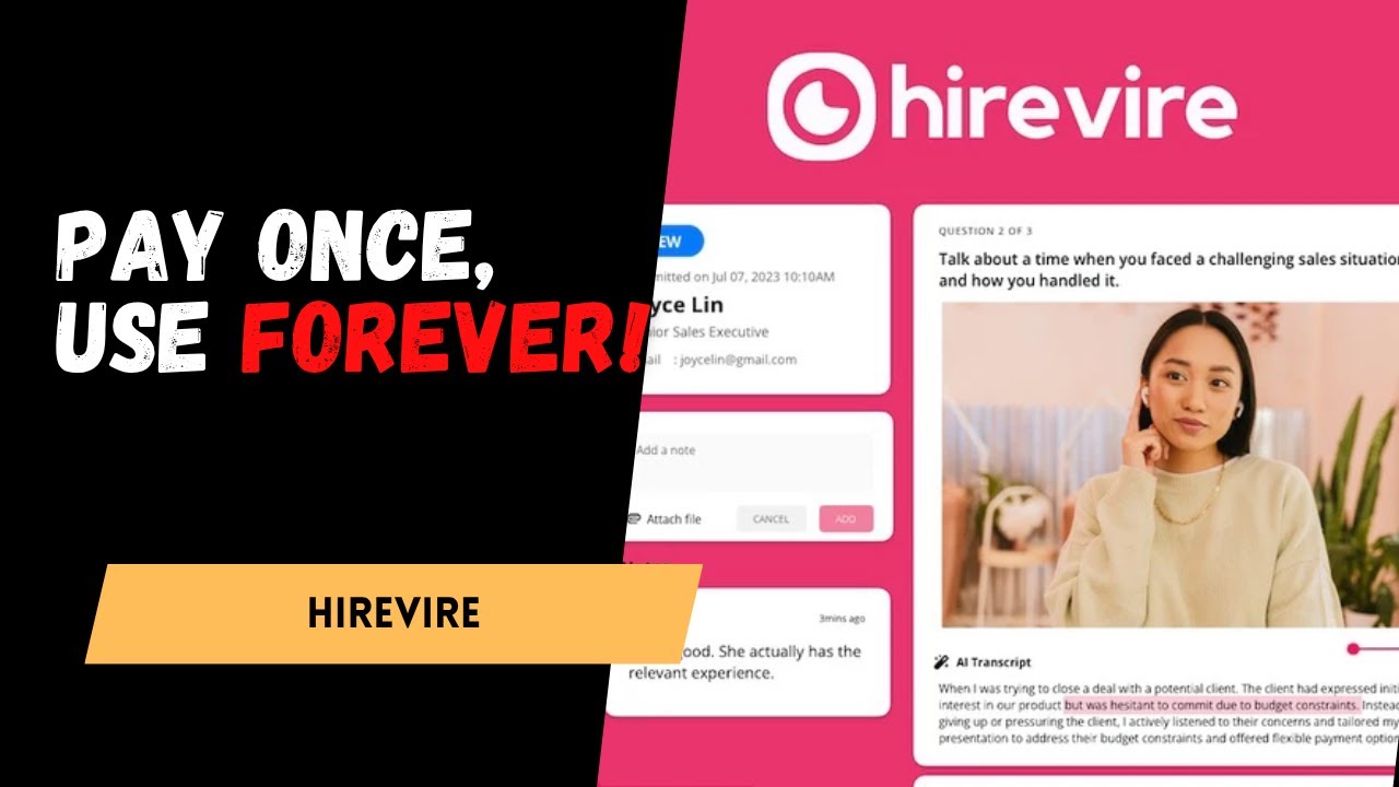 Hirevire: Screen Job Candidates with Asynchronous Video Interviews 🎥✅ | AppSumo Deal