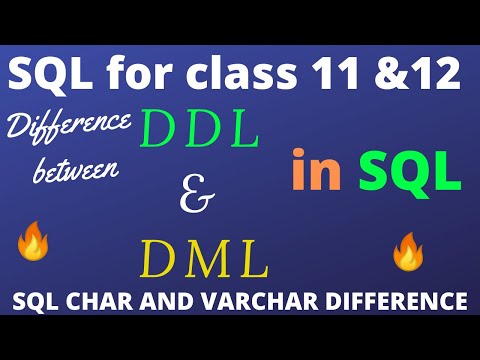 DDL AND DML