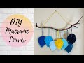 Macrame Leaves Wall Hanging For Beginners | Easy Macrame Feather DIY | Easy Yarn DIY