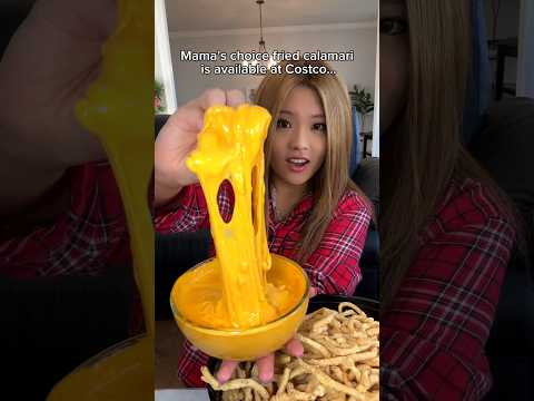 CHEESY FRIED CALAMARI WITH BUCKETS OF SAUCE… #shorts #viral #mukbang