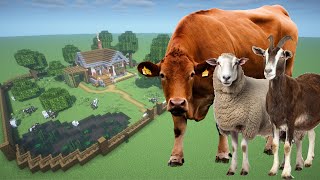 How To Make a Sheep, Goat, and Cow Farm in Minecraft PE