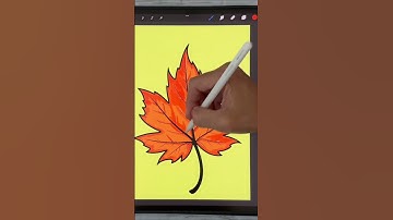 How to Paint an Autumn Leaf in Procreate 🍁 (Easy Digital Painting Tutorial)