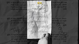 engineering graphics 2025-26 sem2 sppu question paper #shorts #funny