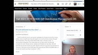 HTM 32400 PFW Distribution Management Introduction