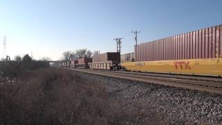SOO SD60's on Double Stack train