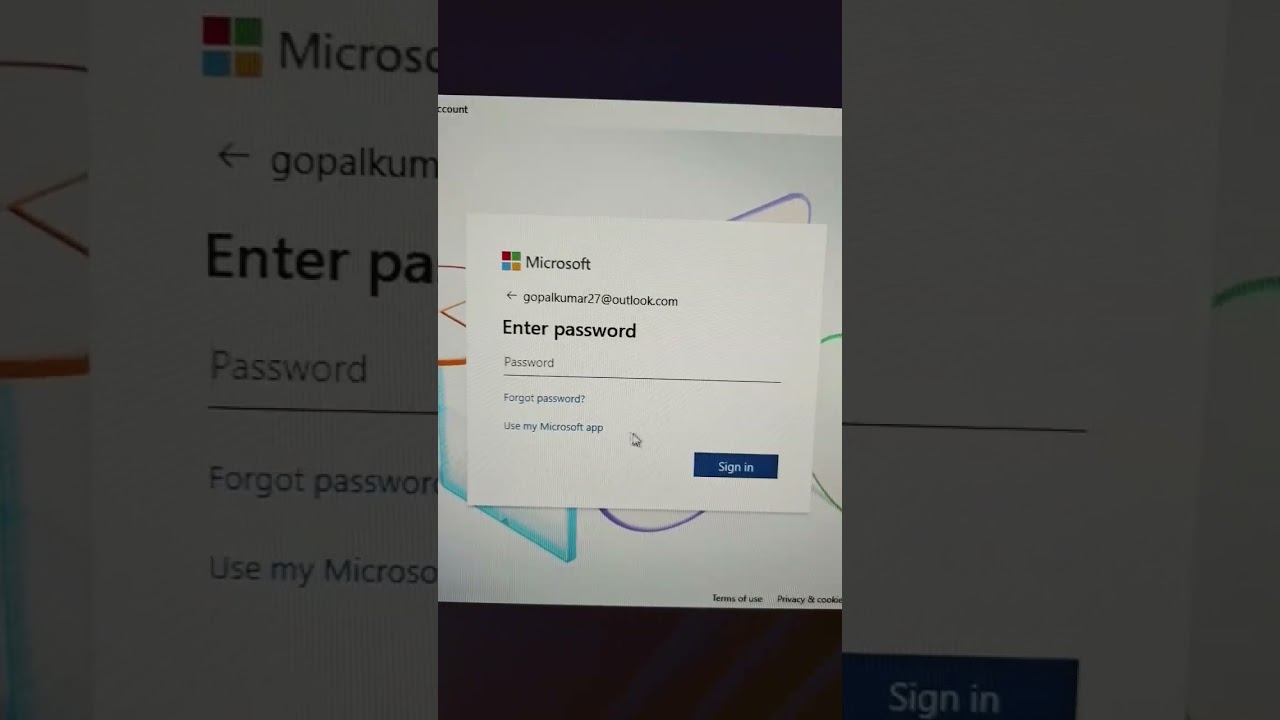 Microsoft account sign in problem #shorts #viralvideo #trending