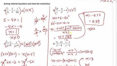 PC 11 6.5 - Solving Rational Equations