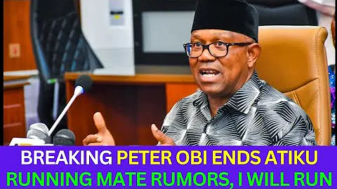 BREAKING ‼️ IT'S OFFICIAL PETER OBI DECLARES FOR 2027 PRESIDENCY SHUTS DOWN  ATIKU'S VP SPECULATION