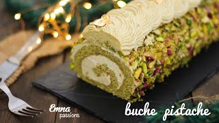 buche pistache | pistachio swiss roll