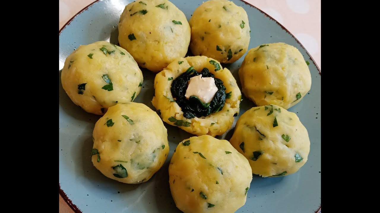 Kartoffel Spinatbällchen Leckeres Rezept und gesund - YouTube