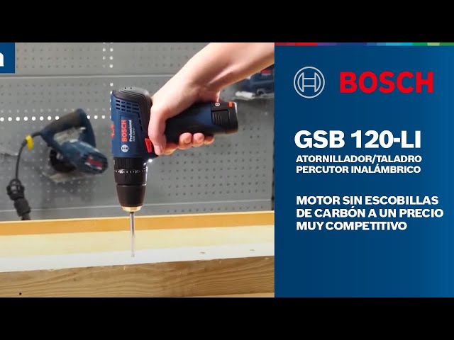 Taladro Percutor/Atornillador inalámbrico Bosch GSB 120-LI con 2 baterías