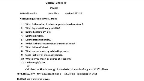 PSEB Class 11 Physics Term 2 | Exams March 2022 | Paper Solutions| Scholar Tutorial