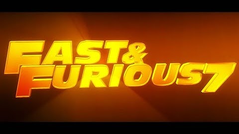 Fast And Furious 7 | Intro Text Designed In Photoshop | Animated in Cinema 4d | Comped in AE