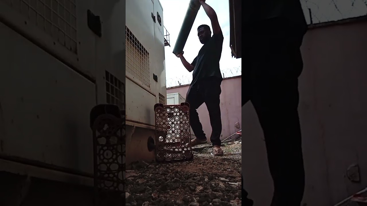 The maintenance guy fall down while at work 