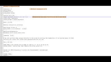 Write your first LAMMPS Input script | Molecular dynamics simulations