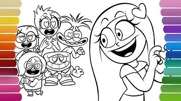 Inside Out 2 LOVE New Emotion Coloring Pages / How to Color INSIDE OUT 2