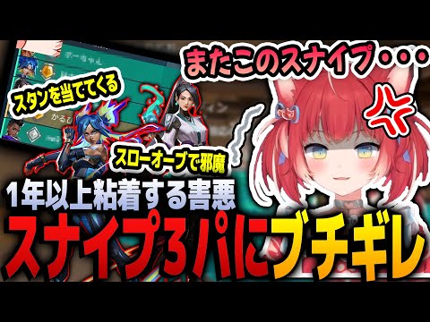 かるび、極悪スナイプ３パに荒らされブチギレる【赤見かるび 切り抜き /Valorant】