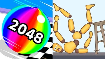 Ball Run 2048 VS Kick & Break The Ragdoll IOS Android PST Gameplay