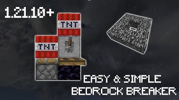 Minecraft 1.21.10+ Easy & Simple Bedrock Breaker JAVA