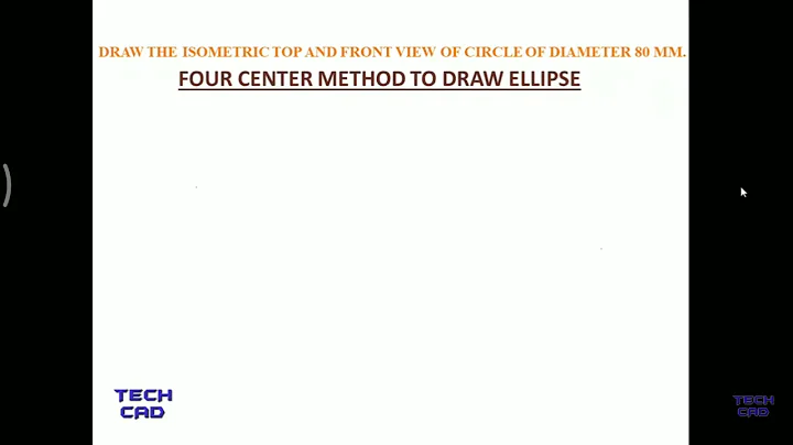 Isometric drawing of circle , Four center method of circle