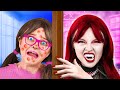 How To Become a Popular Vampire! Vampire Hacks and Gadgets! From Nerd To Wednesday Makeover