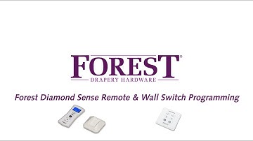Forest Diamond Sense Remote and Wall Switch Programming
