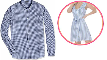 Como transformar uma camisa de homem em um vestido?