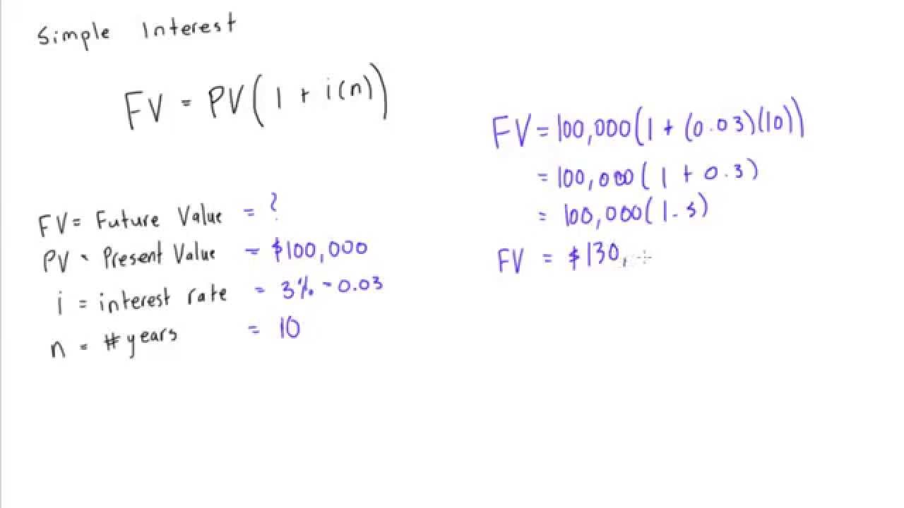 How to calculate simple interest on an investment