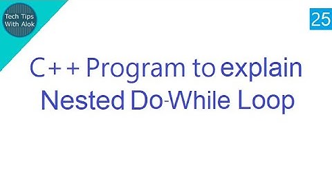 C++ Program to Nested Do While loop