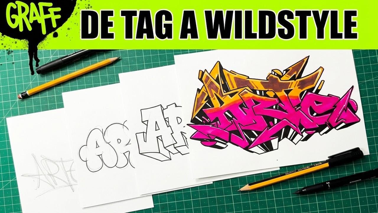 Cómo dibujar letras de graffiti Wildstyle desde Tag