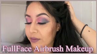 A VELVET PINK AIRBRUSH MAKEUP LOOK WITH A TOUCH OF GRAY