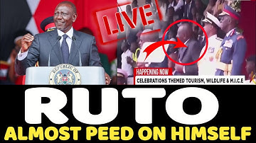 Leaked VIDEO Footage Showing Ruto TREMBLED at NYAYO STADIUM - Military Jet Bomb!