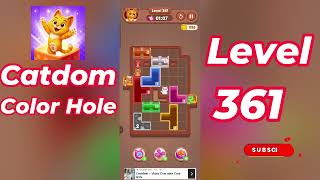Catdom Color Hole Level 361 Walkthrough [NEW UPDATE] 🐱🟣 | Relaxing Color Puzzle Game | Go Answer