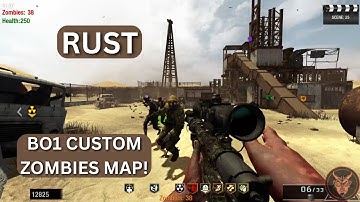 MW2 RUST ZOMBIES MAP! Black Ops 1 Zombies Custom Map No Commentary Gameplay