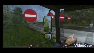 Truck simulator Viagem perigosa com precipício e montanhas