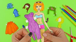 Paper Doll Barbie DIY | Handmade Doll Dress Up | Papercraft Toy