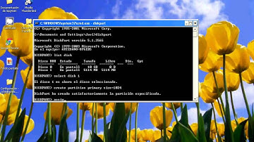Crear particiones por comandos en XP